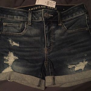 AE midi destroyed shorts NWT